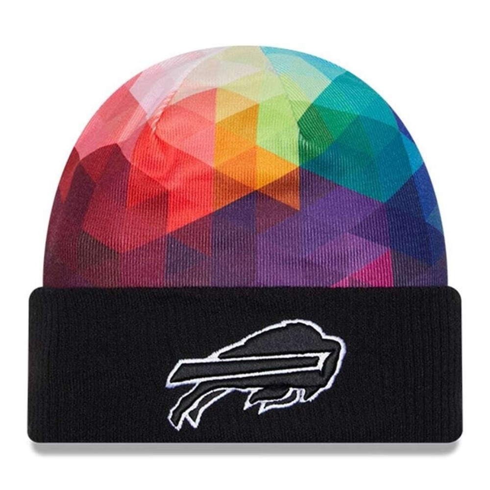 New Era Buffalo Bills NFL Crucial Catch Beanie Hat Men's Unisex Multicolor Black